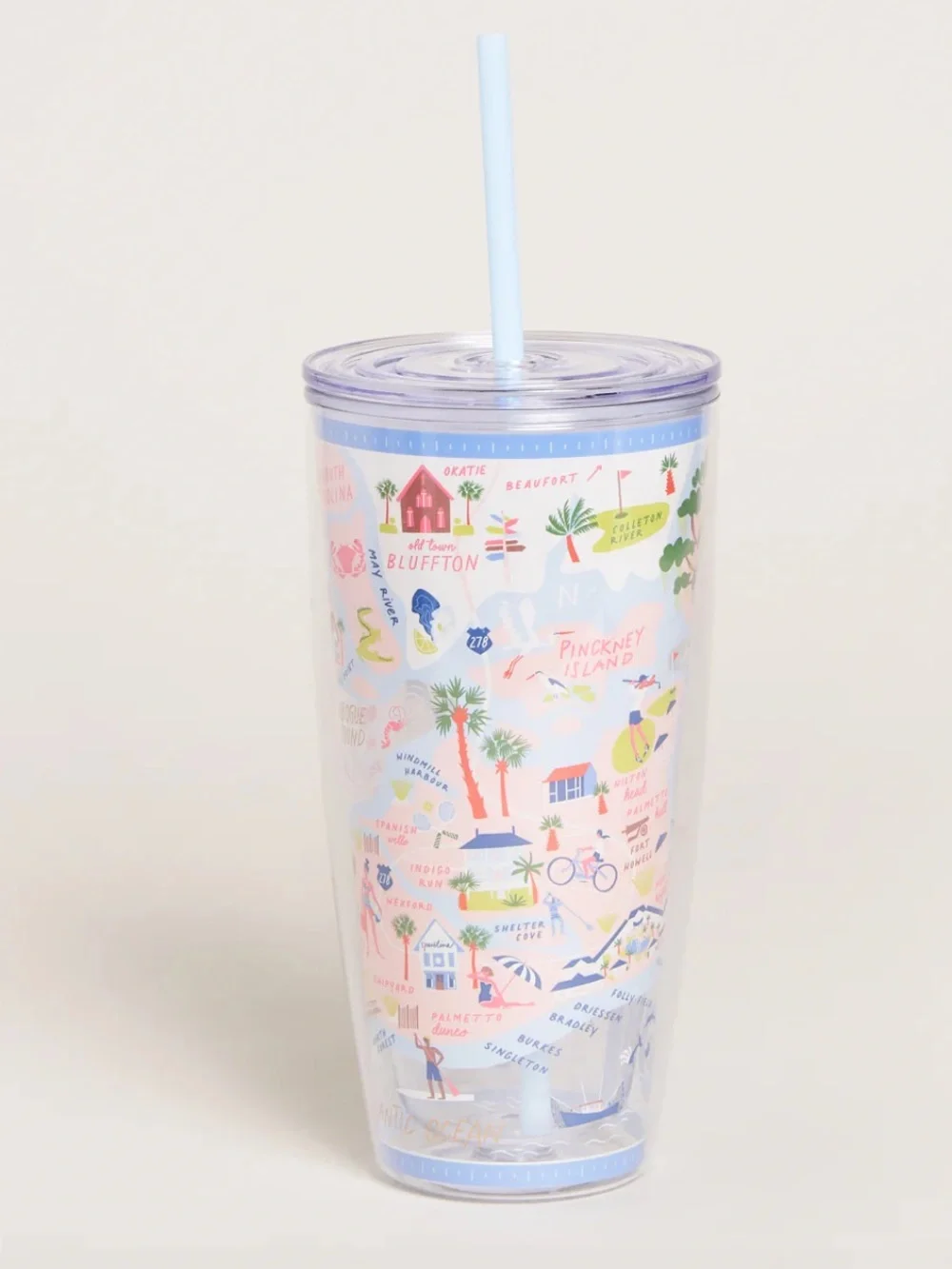 Spartina New Clear Drink Tumbler 24 oz. Hilton Head